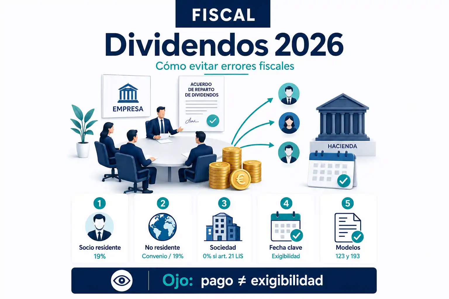Cómo evitar errores fiscales al distribuir dividendos en 2026
