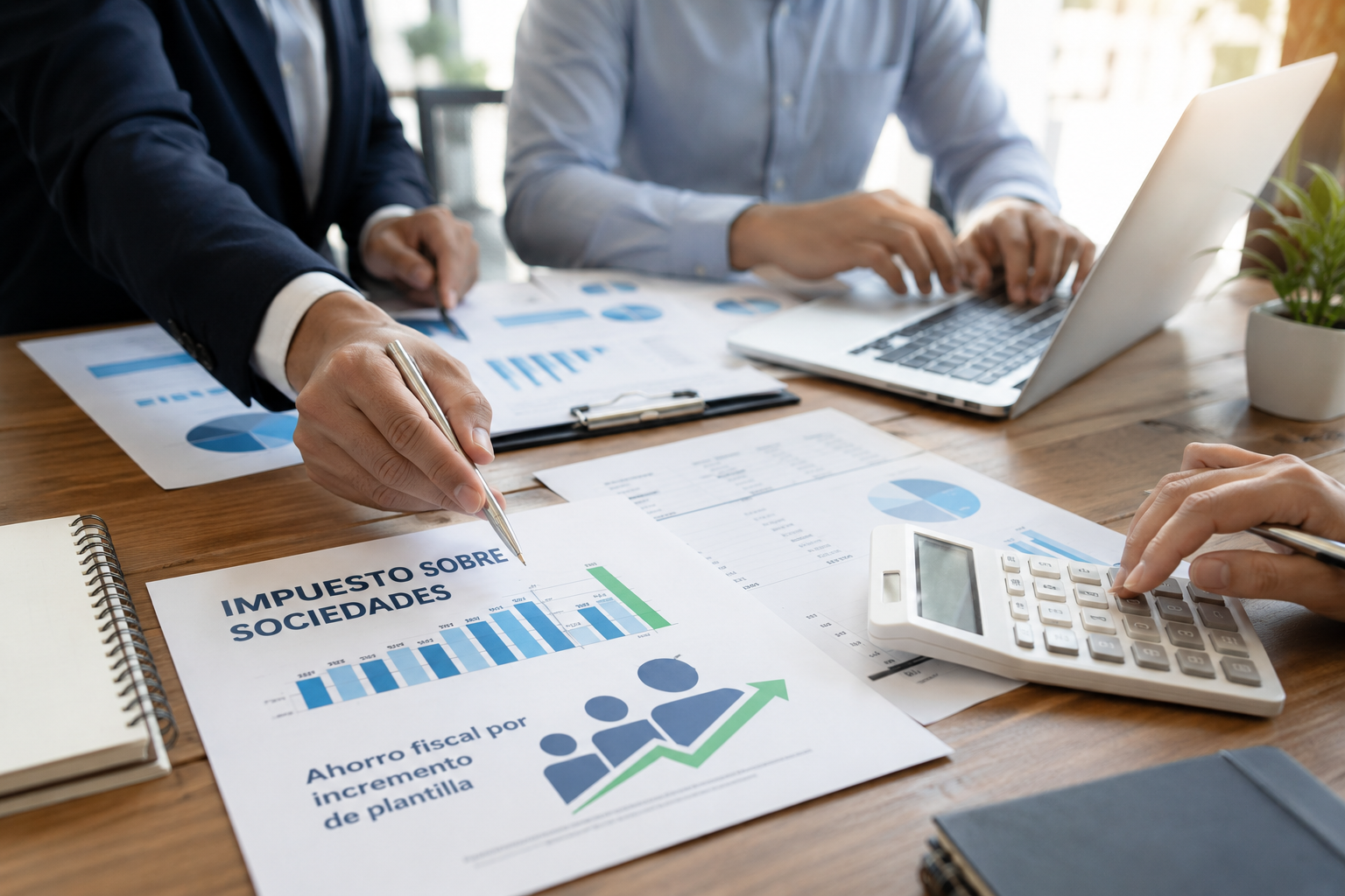 Más empleados puede significar pagar menos en el Impuesto sobre Sociedades