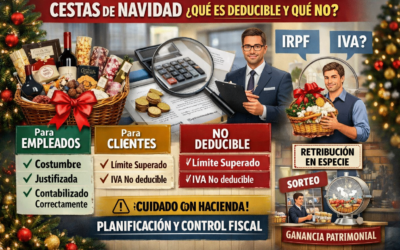 Cestas de Navidad y atenciones de empresa: qué es deducible y qué no?