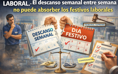 El descanso semanal entre semana no puede absorber los festivos laborales