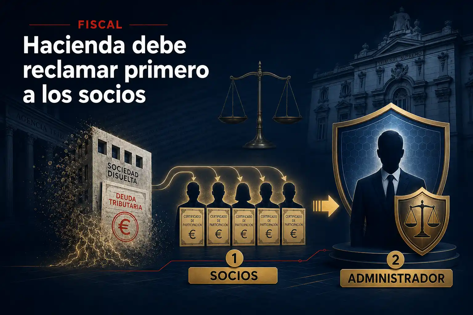 Hacienda no puede dirigirse primero contra el administrador si existen socios sucesores
